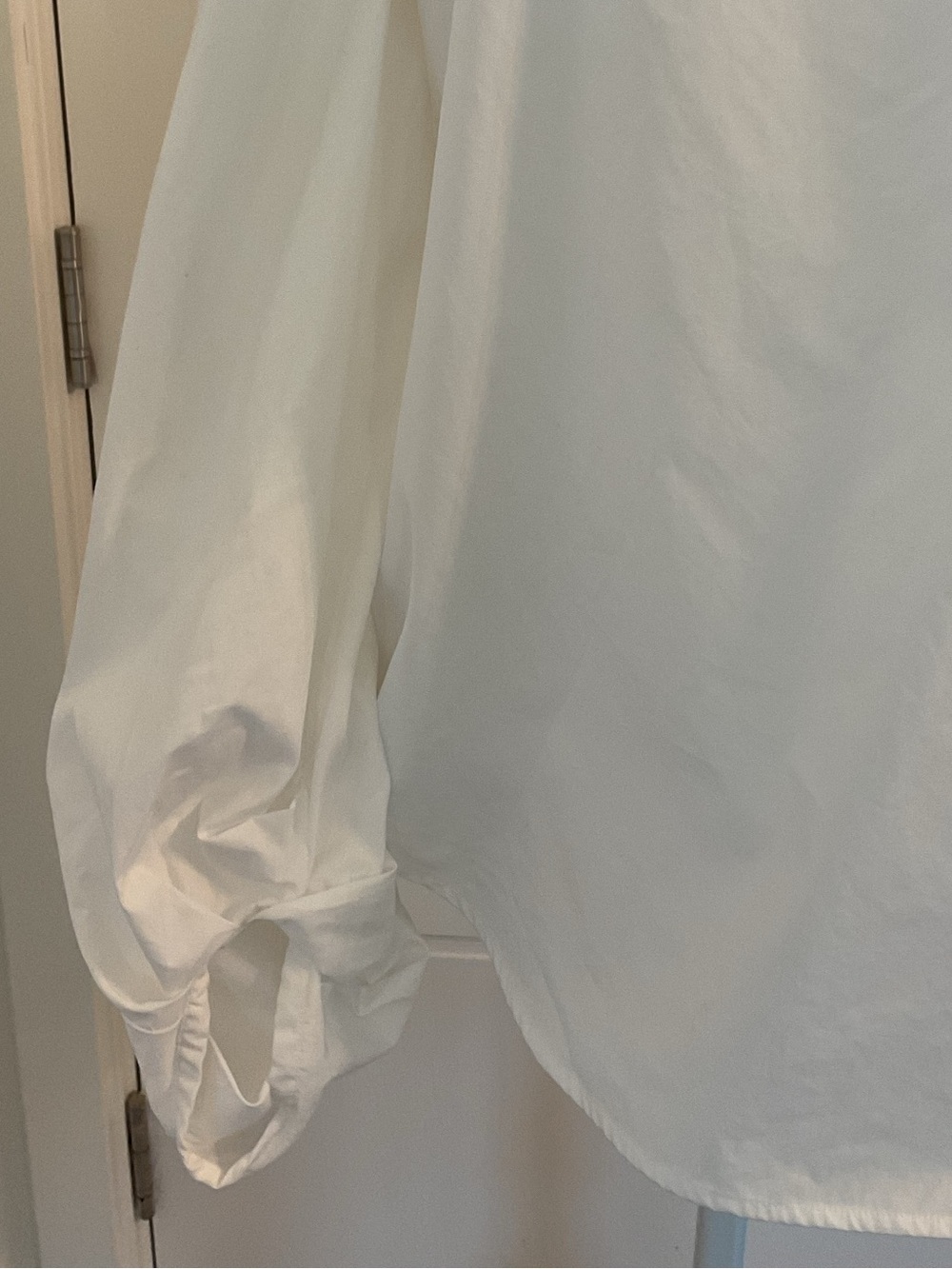 Aritzia Babaton White Blouse with Off-Shoulder blouse with balloon sleeves. - Picture 5 of 12